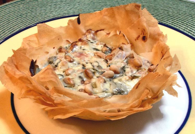 Phyllo Ham and Bleu Cheese Tart