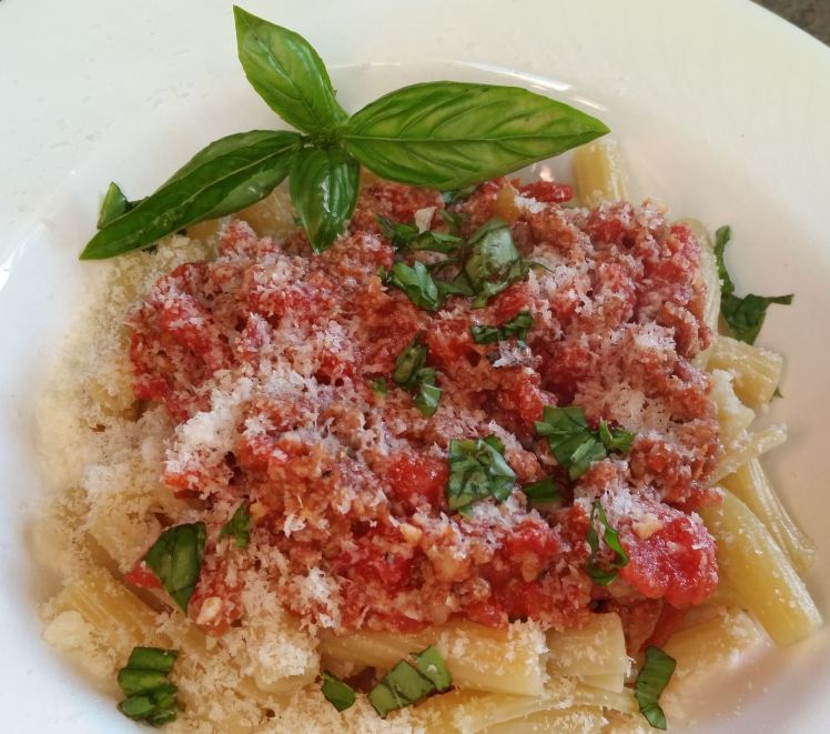 Carmela Soprano’s Rigatoni with Sausage and Tomato Sauce